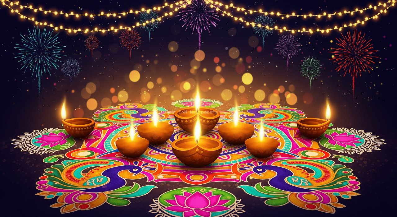 Preview of Festival of Lights – Artistic Diwali Wallpaper