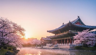 Serene Temple at Dawn