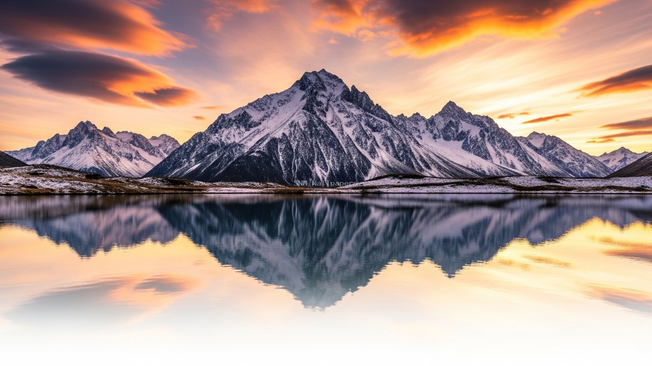 Preview of Sunset Majesty: Golden Peaks Reflected