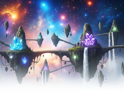 Celestial Isles: Waterfalls in the Sky