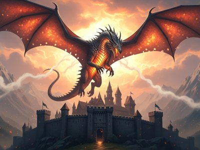Dragonfire Over the Castle