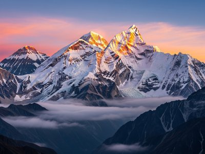 Golden Peaks at Dawn