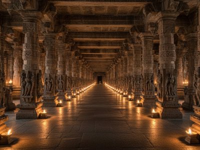 Rameswaram Temple Corridor
