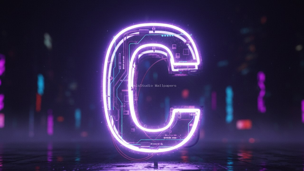 Preview of Neon Letter C