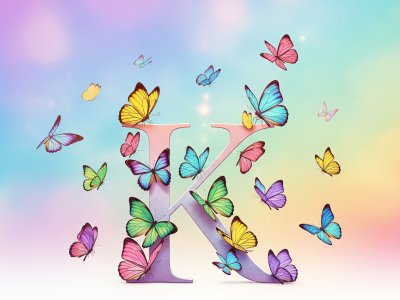 Butterfly Letter K