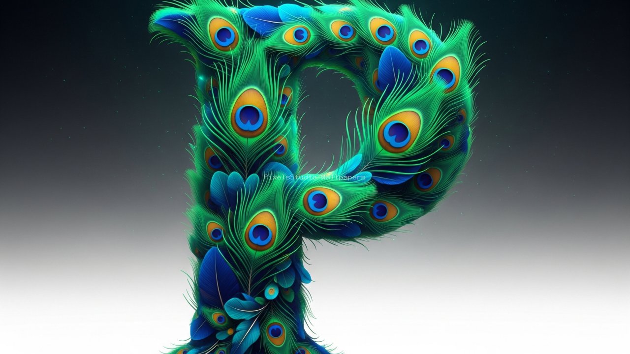 Preview of Peacock Letter P