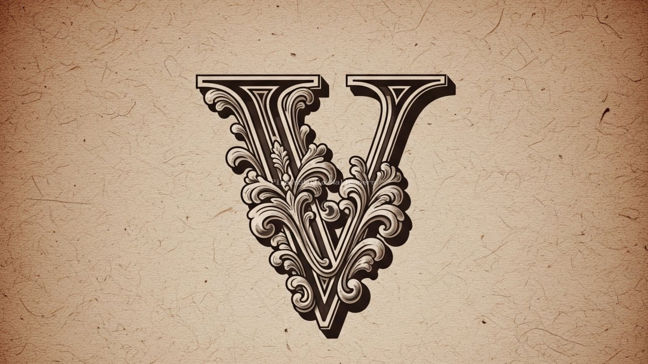 Preview of Vintage Letter V