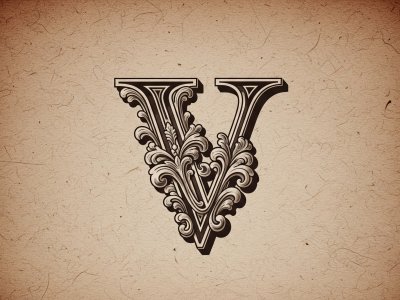 Vintage Letter V