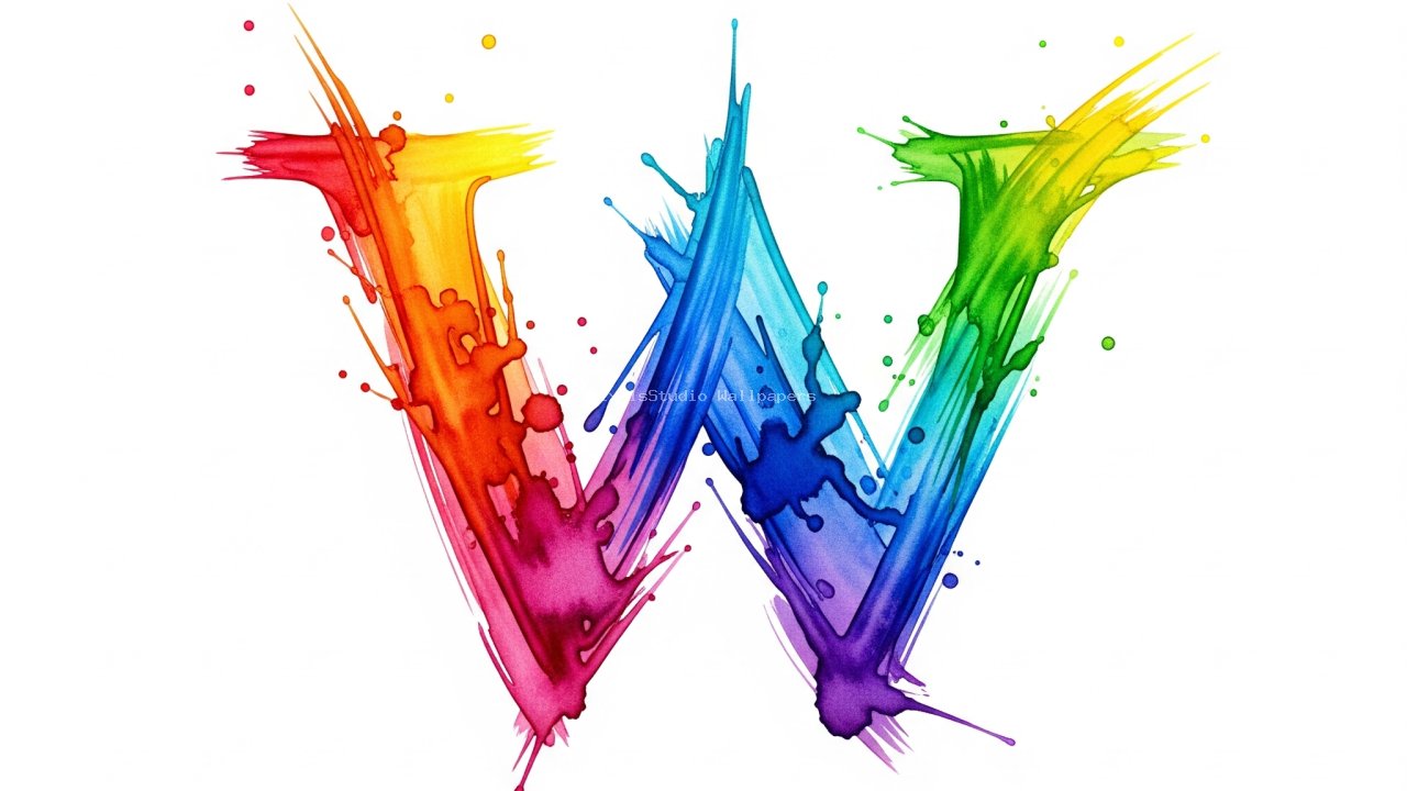 Preview of Watercolor Letter W