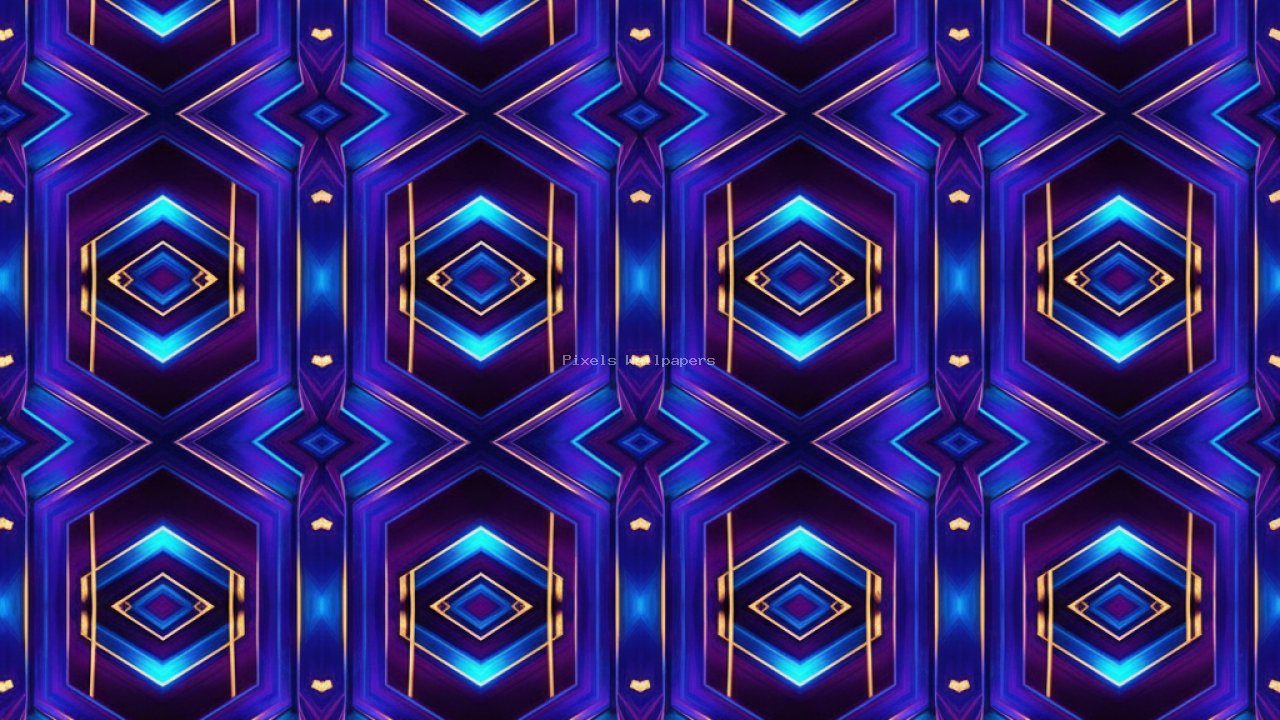 Preview of Neon Geometric Hexagon Pattern