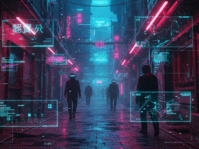Cyberpunk Dystopian Alleyway