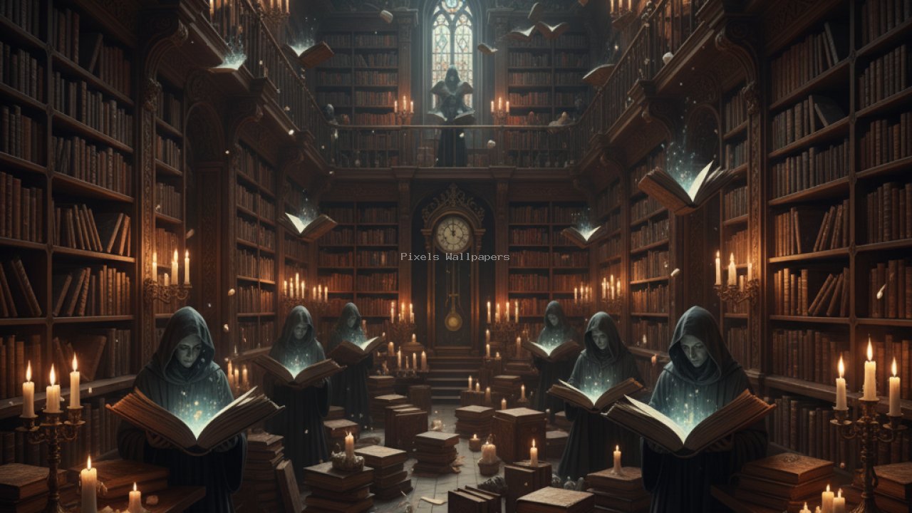 Preview of Dark Academia Midnight Library