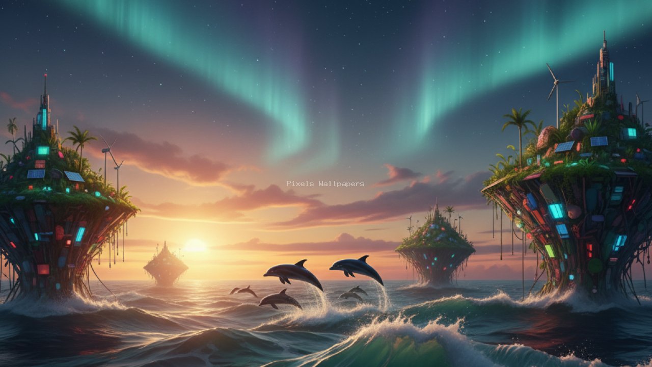 Preview of Serene Eco-Islands at Sunset